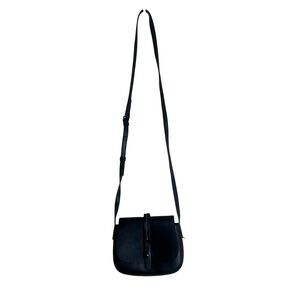 Gap black faux leather mini crossbody purse